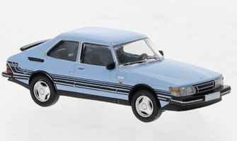Saab 900 Turbo, svetlomodrá/dekor, 1986