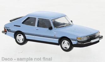 Saab 900 Turbo, hellblau/Dekor, 1986