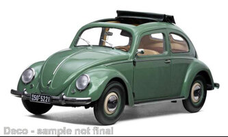 VW Beetle green with opening roof 1950
