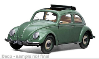 VW Käfer, grün, with roll back roof, 1950