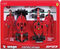 FERRARI  Set F1 2x SF-23 TEAM SCUDERIA FERRARI N 16 SEASON 2023