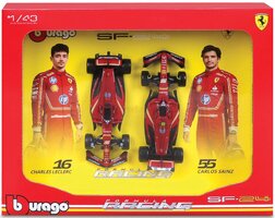 FERRARI - SET F1 2x SF-24 Tím SCUDERIA FERRARI N 16 sezóna 2024
