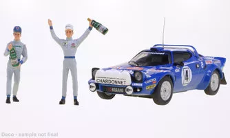 Lancia Stratos HF, No.4, Monte Carlo Rally, Monte Carlo Winner with 2 figurines