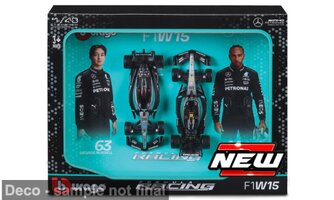 Mercedes 2er-Set: AMG Petronas F1 W15, 2024