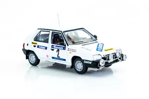 Škoda Favorit 136L, No.2, Rallye Valašská Zima, P.Sibera/P.Gross, 1989