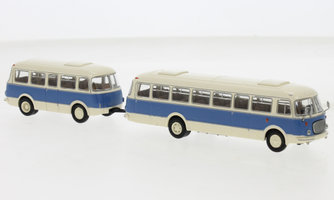 Autobus JZS Jelcz 043 s PA 01, svetlo béžová/modrá, 1964