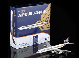 Airbus A340-500 Singapore Airlines Flaps Down