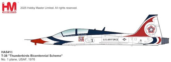 T38 Talon "Thunderbirds Bicentennial Scheme" No.1 plane, 1976