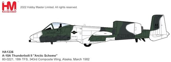 A10A Thunderbolt II USAF "Arctic Scheme" , 343rd Composite Wing, Alaska, March 1982