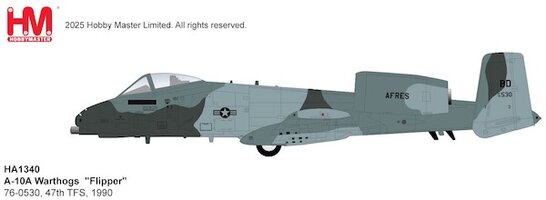 A10A Thunderbolt II Warthog USAF, "Flipper", 47th TFS, 1990