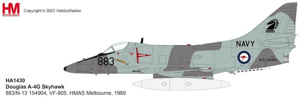 A4G Skyhawk 883/N-13 , VF-805, HMAS Melbourne, 1980