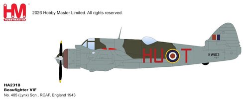 Bristol Beaufighter VIF Sqn., RCAF, England 1943