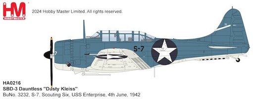 Douglas SBD-2 Dauntless US Navy "Dusty Kleiss" Scouting Six, USS Enterprise, 4. jún 1942