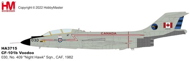 F101B Voodoo Canadian Air Force, 030, No. 409 "Night Hawk" Sqn., CAF, 1982