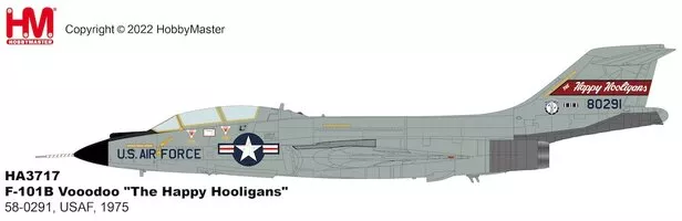 F101B Voodoo USAF, "The Happy Hooligans" 1975