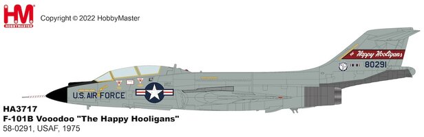 F101B Voodoo USAF, "The Happy Hooligans" 1975