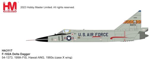 F102A Delta Dagger, USAF, 199th FIS, Hawaii ANG, 1960s