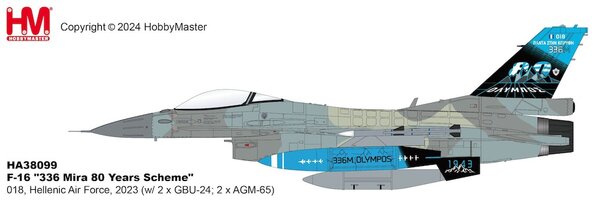 F16 "336 Mira 80 Years Scheme" 018, Hellenic Air Force, 2023