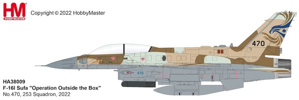 F16I Sufa Israel Air Force "Operation Outside the Box" No.470, 253 Squadron, 2022