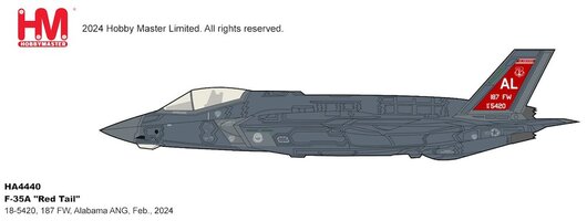 F35A Lightning II USAF, "Red Tail" 187 FW, Alabama ANG, Feb., 2024