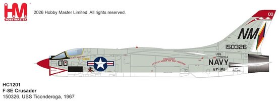 F8E Crusader USN, USS Ticonderoga, 1967