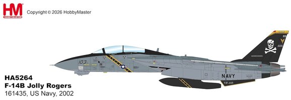 Grumman F14B Tomcat Jolly Rogers, US Navy, 2002