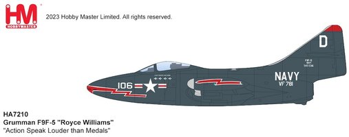 Grumman F9F-5 Panther US Navy, "Royce Williams" "Action Speak Louder than Medals"