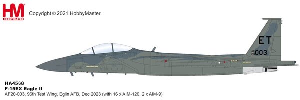 McDonnell Douglas F15EX Eagle II USAF, 96th Test Wing