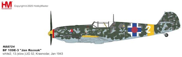 Messerschmitt Bf109E-3 , white2,  "Jan Reznak"