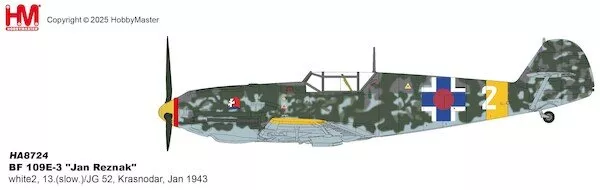 Messerschmitt Bf109E-3 , white2,  "Jan Reznak"