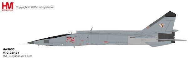 MIG-25RBT Foxbat, 754, Bulgarian Air Force
