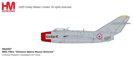 MIG15bis Red 03, "Schéma čínskej opery" Letecké sily čínskych ľudových dobrovoľníkov