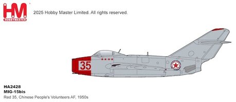 MIG15bis Red 35, Chinese People's Volunteers AF, 1950s