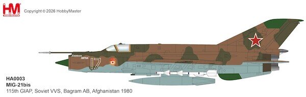 MIG21bis 115th GIAP, Soviet VVS, Bagram AB, Afghanistan 1980