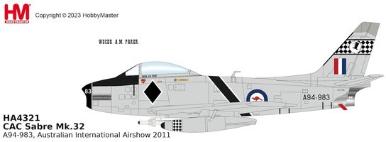 North American F-86 CAC Sabre Mk.32, 75 letka "Black Diamonds", RAAF