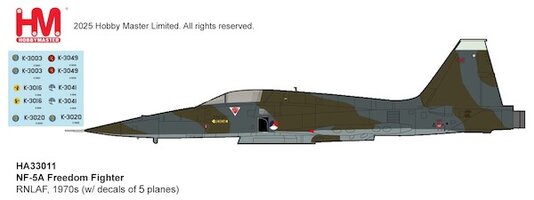 Northrop F-5A Freedom Fighter, KLU, Royal Netherlands Air Force 1970s