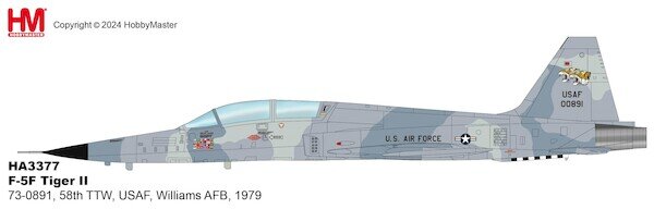 Northrop F-5F Tiger II, 58th TTW, USAF, Williams AFB, 1979