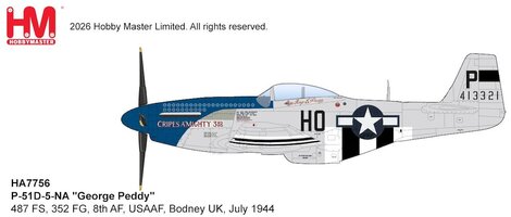P-51D Mustang "George Peddy" USAAF, Bodney UK, 1944