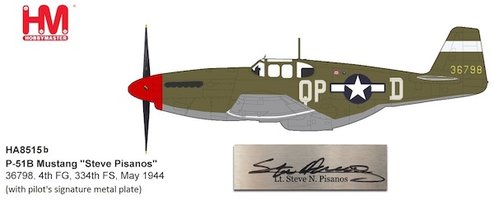 P51B Mustang USAAF "Steve Pisanos" 36798, 4th FG, 334th FS, 1944