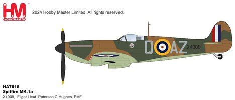 Spitfire MK.1a, Flt Lt P C Hughes, RAF, 1940