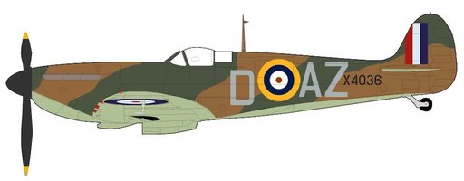 Spitfire MkI RAF, "Battle of Britain" X4036/D-AZ,  August 1940