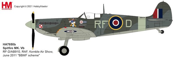 Spitfire Vb RAF, RF-D/AB910, RAF, BBMF Kemble Air Show