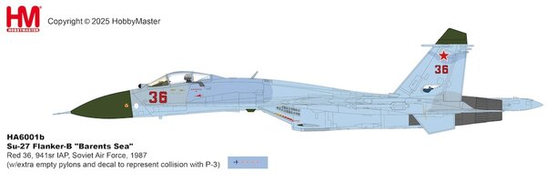 Sukhoi Su27 Flanker B "Barents Sea", Soviet Air Force, 1987