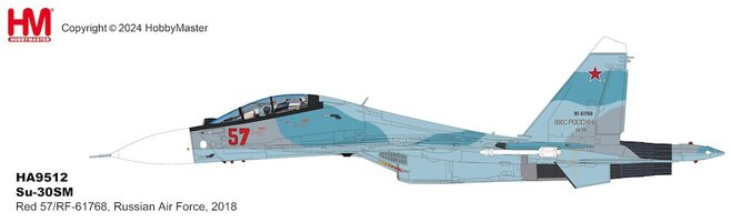 Sukhoi SU30SM Flanker Red 57, Russian Air Force, 2018
