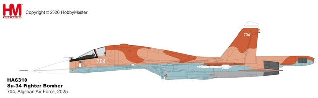 Sukhoi SU34 Fighter Bomber, Algerian Air Force, 2025