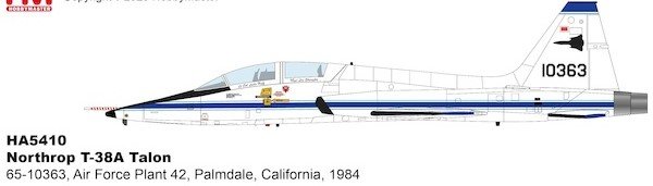 T38A Talon 65-10363, Air Force Plant 42, Palmdale, California, 1984