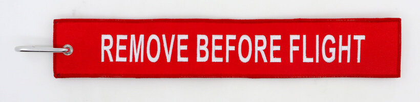 Schlüsselanhänger - original REMOVE BEFORE FLIGHT groß