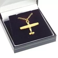 Cessna 172 necklace and pendant made of 22k. gold