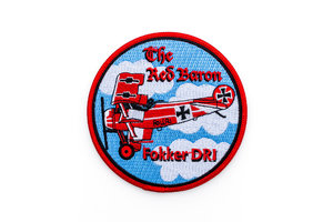 Embroidered badge Fokker DR1 The red baron