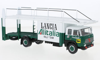 Fiat 673 Renntransporter, grün/weiß, Lancia Alitalia Rennteam, Alitalia, 1976